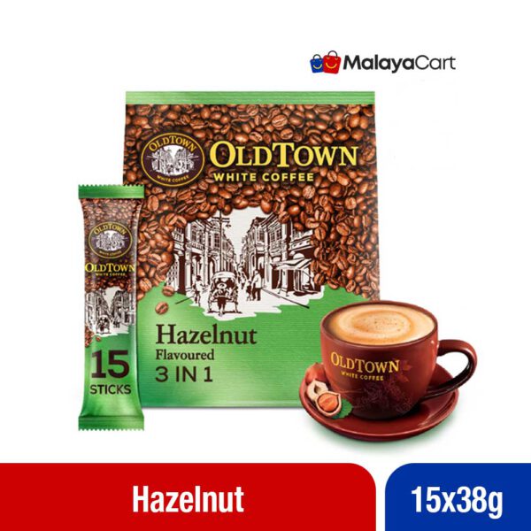 OldTown White Coffee 3in1 Instant Coffee – Hazelnut (15x38g)